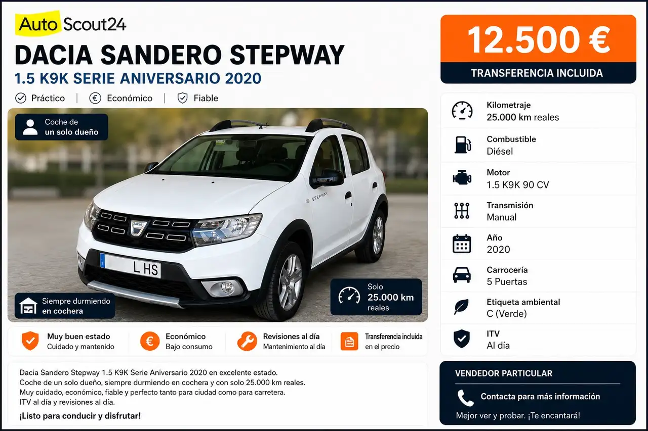 Dacia Sandero 1.5 Blue dCi Stepway Serie Limitada Aniversario 70kW