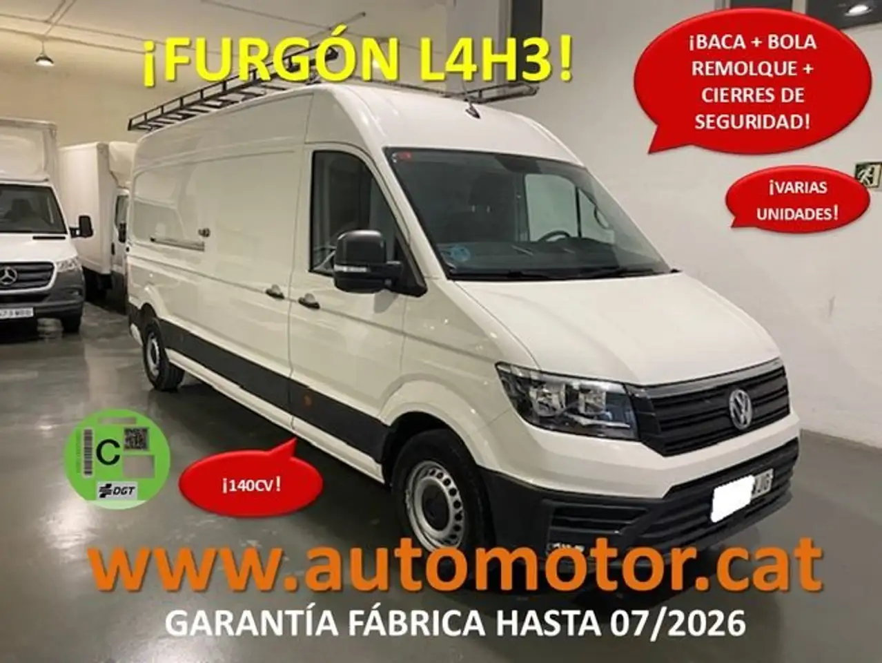 Volkswagen Crafter 35 Furgon BL TA L4H3 2.0TDI 103kW 140CV Crafter 35 Furgon BL TA L4H3 2.0TDI 103kW 140CV