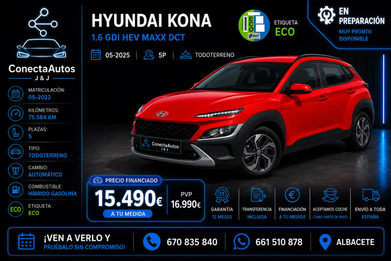 Hyundai Kona HEV 1.6 GDI DT Maxx